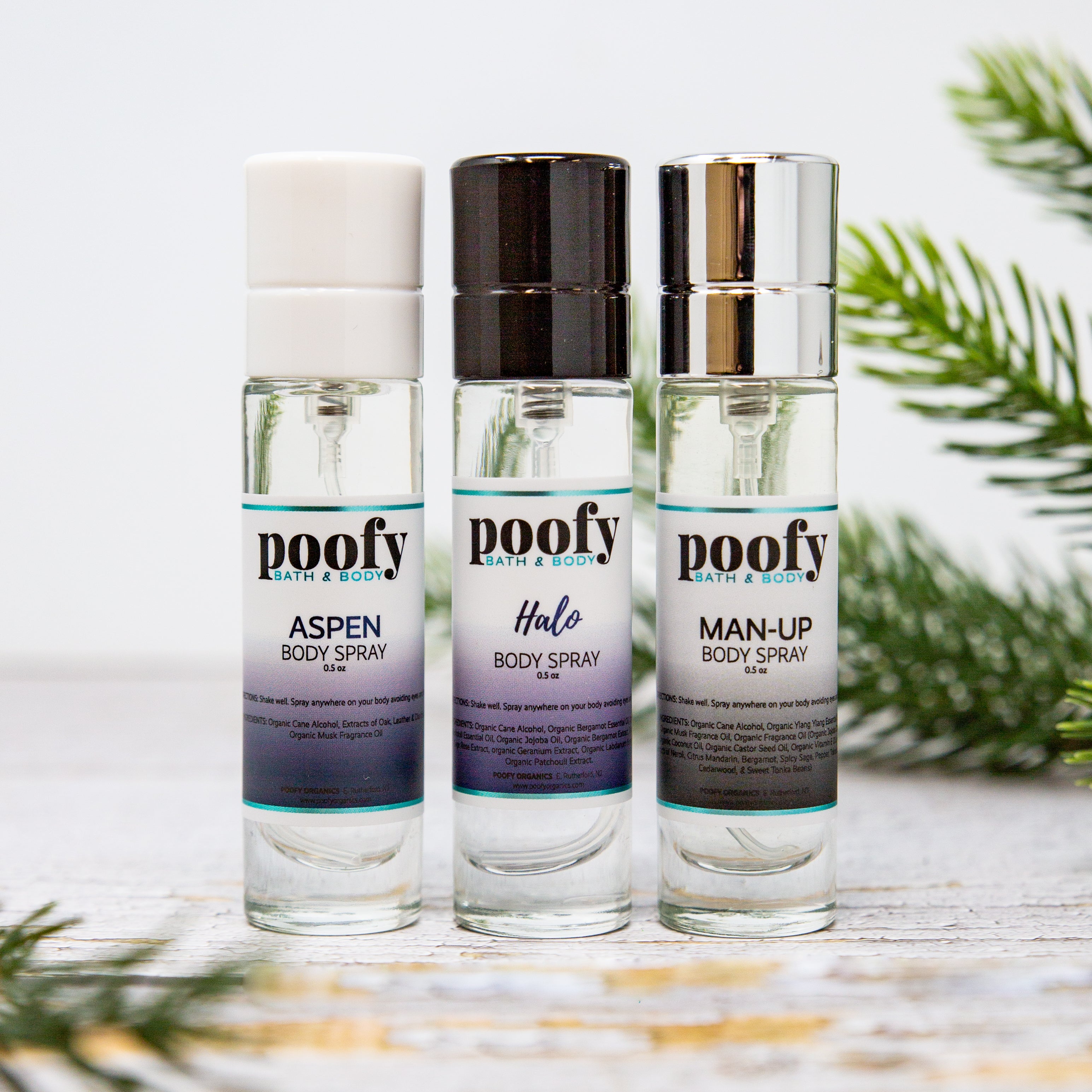 Men’s Body Spray Gift Set | Organic Fragrance Collection | Poofy Organics