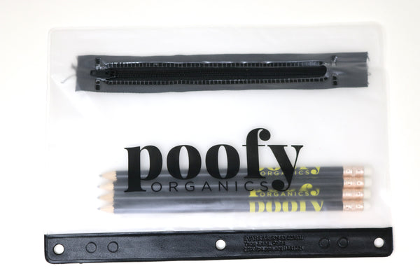 Poofy Pencil Case & Pencils